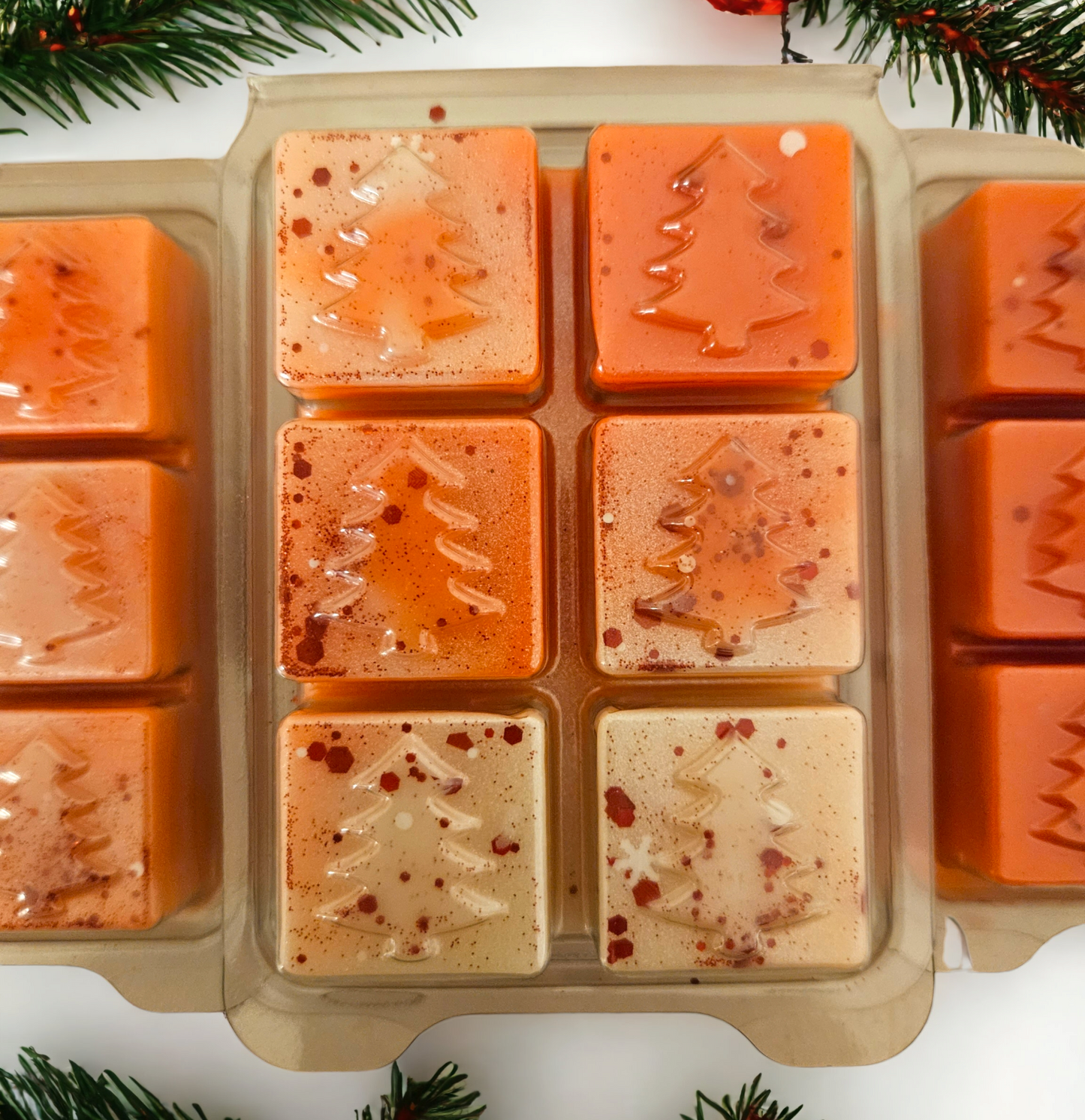 Candy cane wax melt snap bar from our Christmas collection