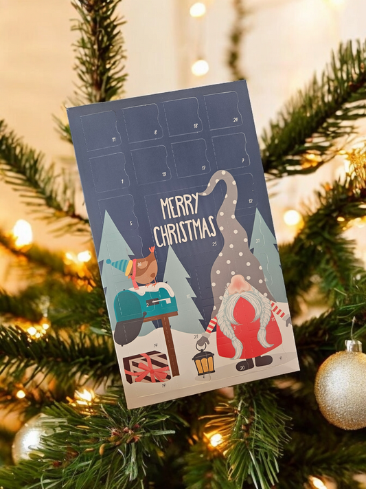 Gonk themed 25 day wax melt advent calendar highly scented, amazing aromas for Christmas.