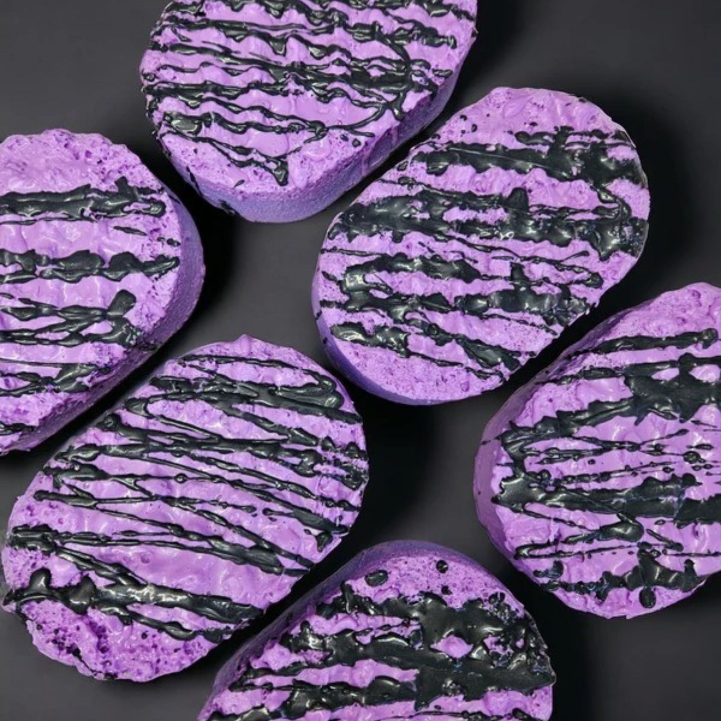 Purple infused soap with a black soap drizzle is Every Little Scent's handmade design for our Midnight Opium luxurious soap filled sponge at only £4.50 you won't be disappointed