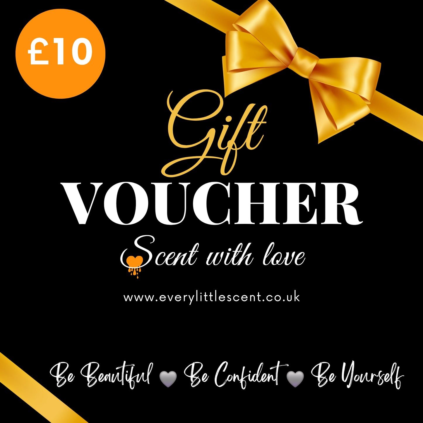 Every Little Scent £10 gift card voucher. Any occasion design and suitable for any gender