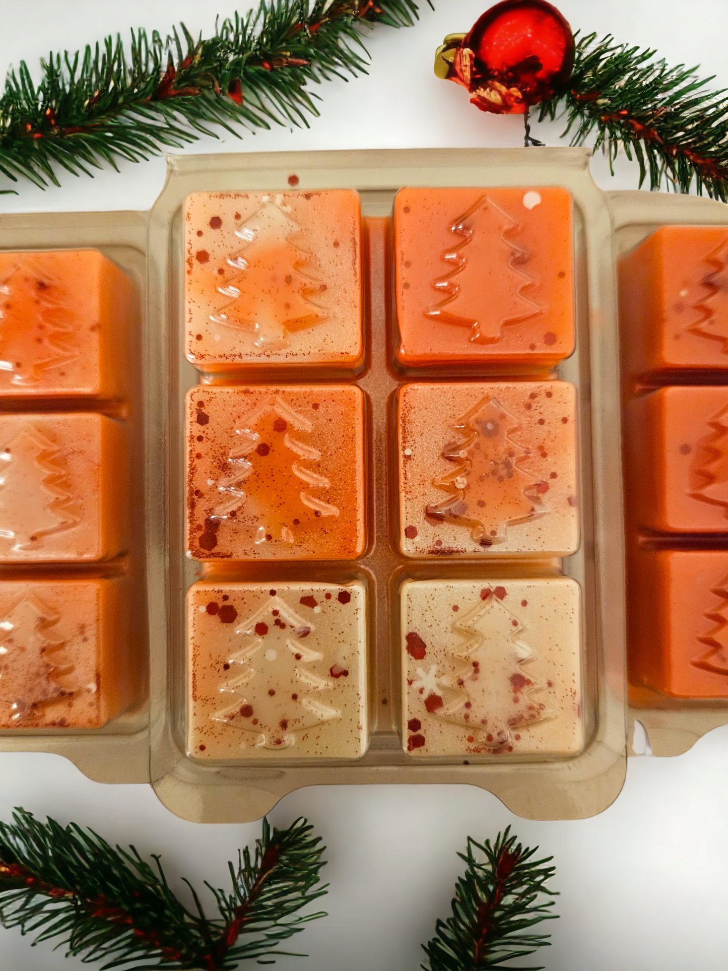 Candy cane wax melt snap bar from our Christmas collection