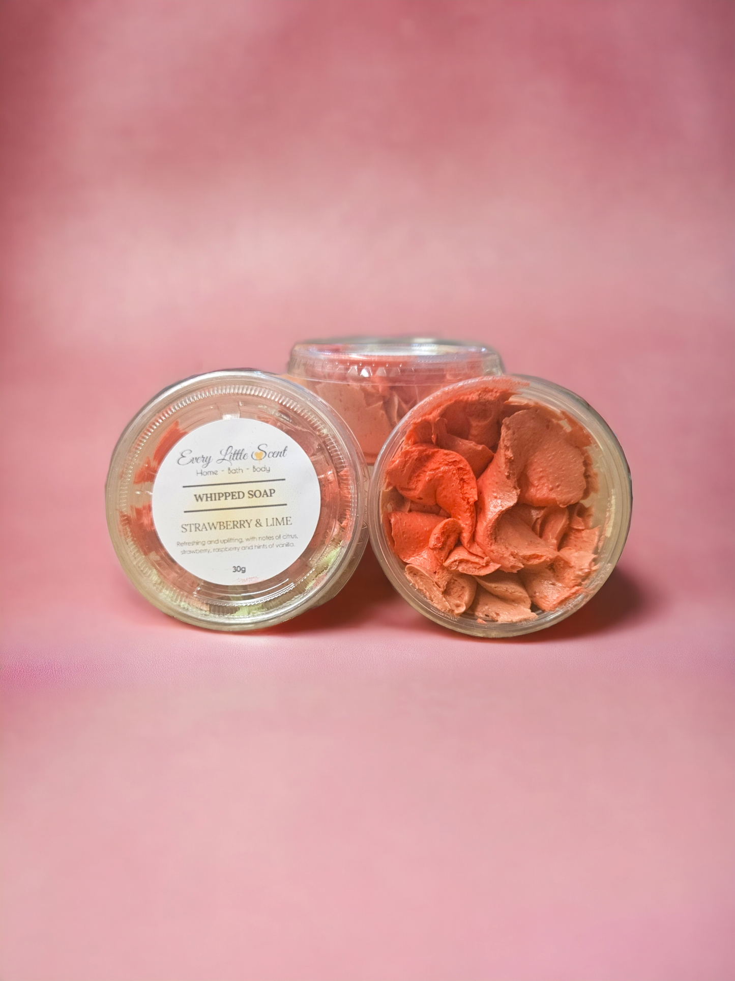 Strawberry and Lime Whipped Soap