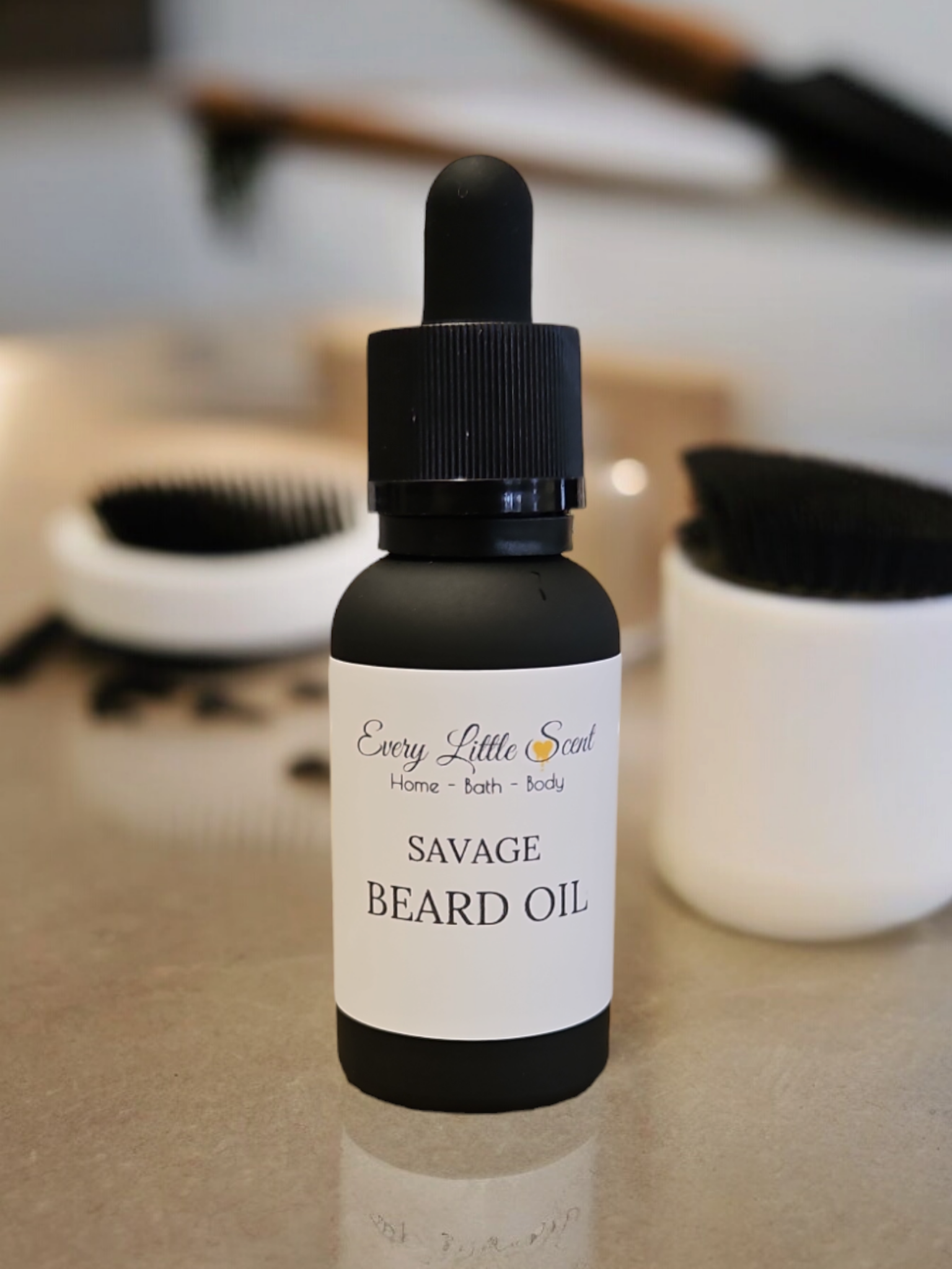 Beard oil subtly fragranced with savage 30ml glass bottle with pipette £6.49