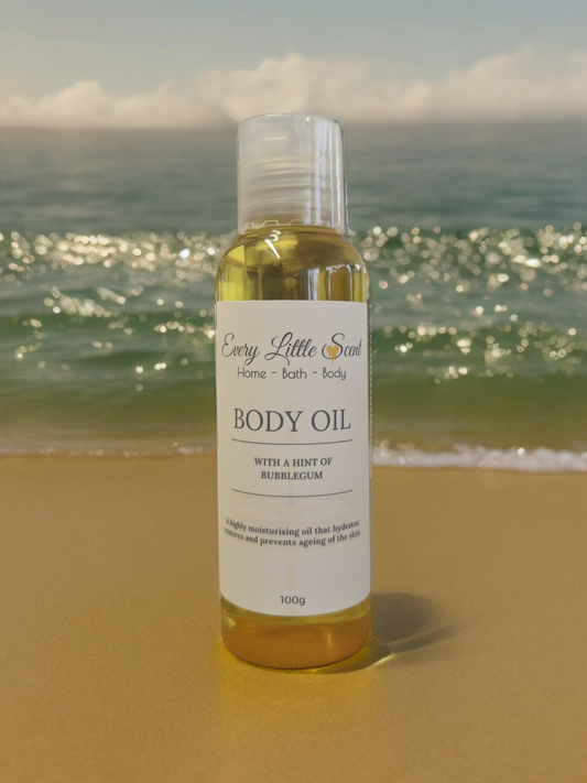 Body Oil with a hint of Bubblegum