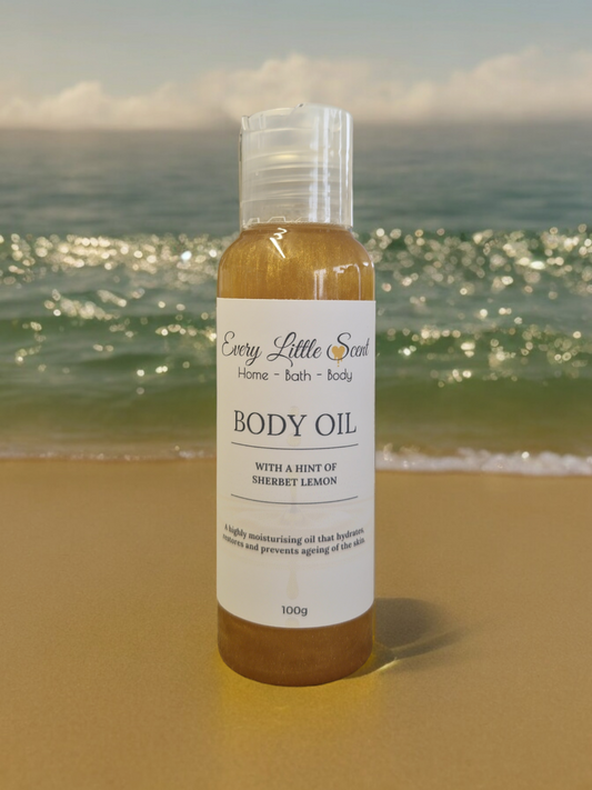 Body Oil with a hint of Sherbet Lemon