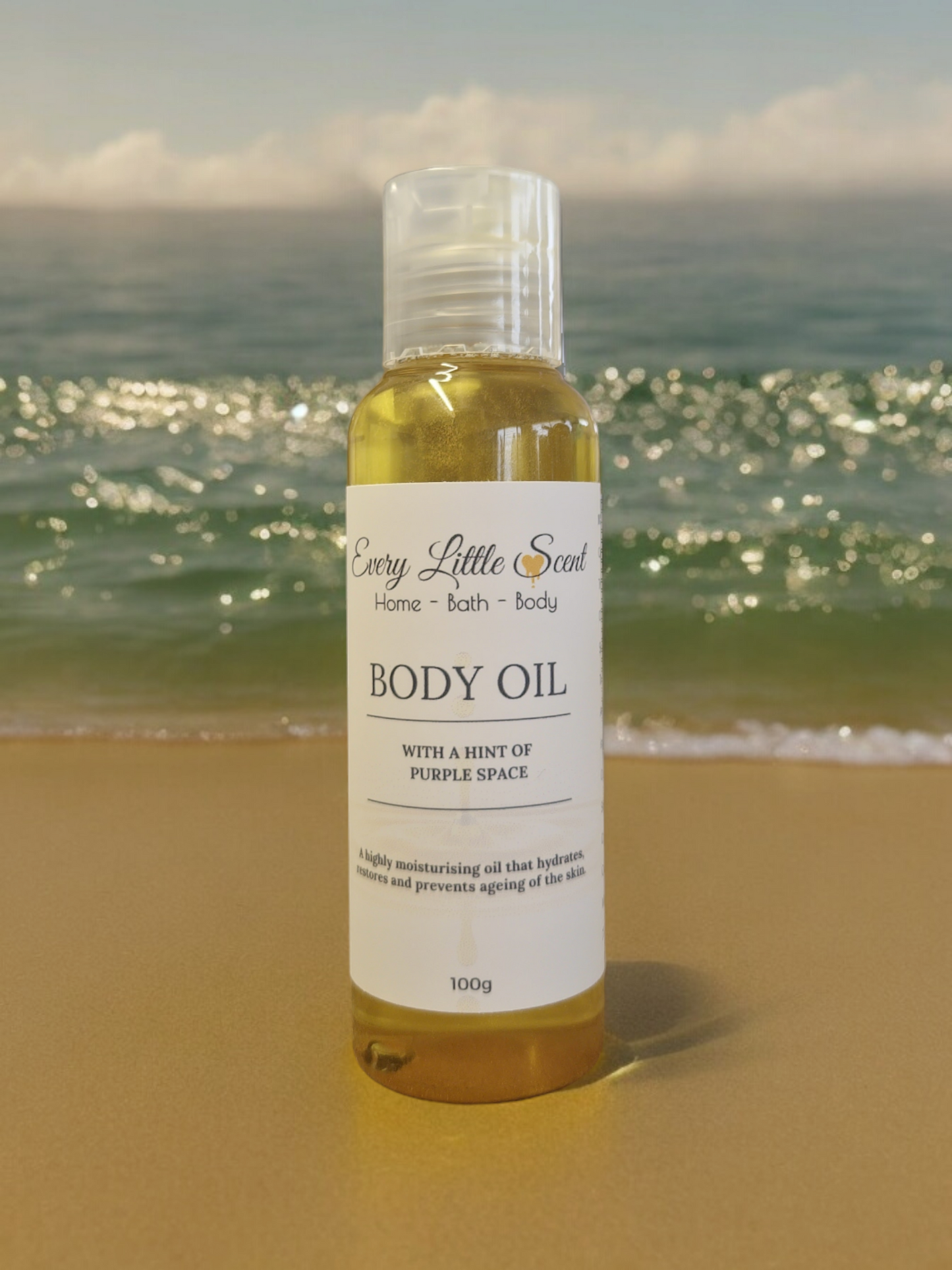 Body Oil with a hint of Purple Space