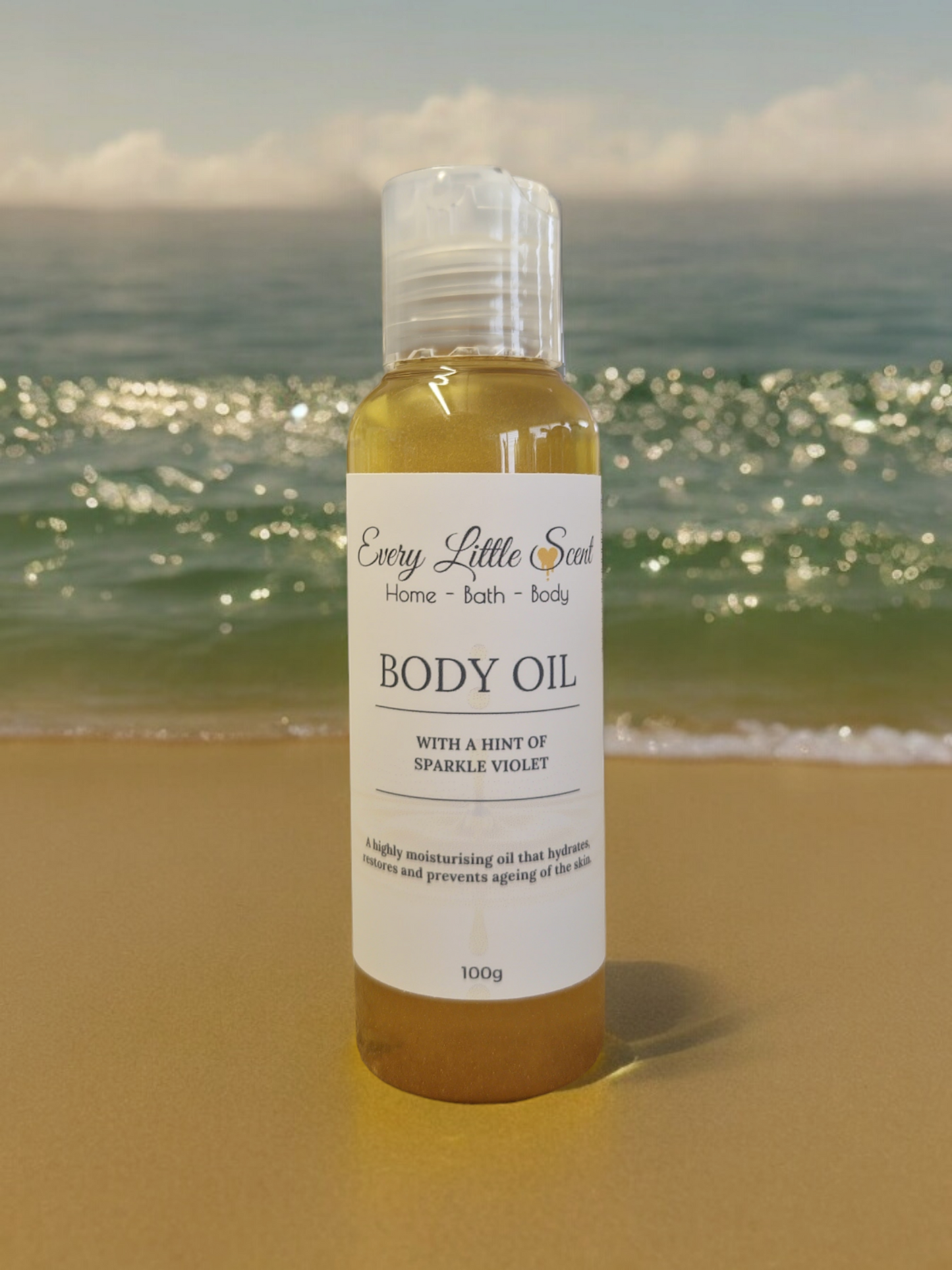 Body Oil with a hint of Sparkle Violet