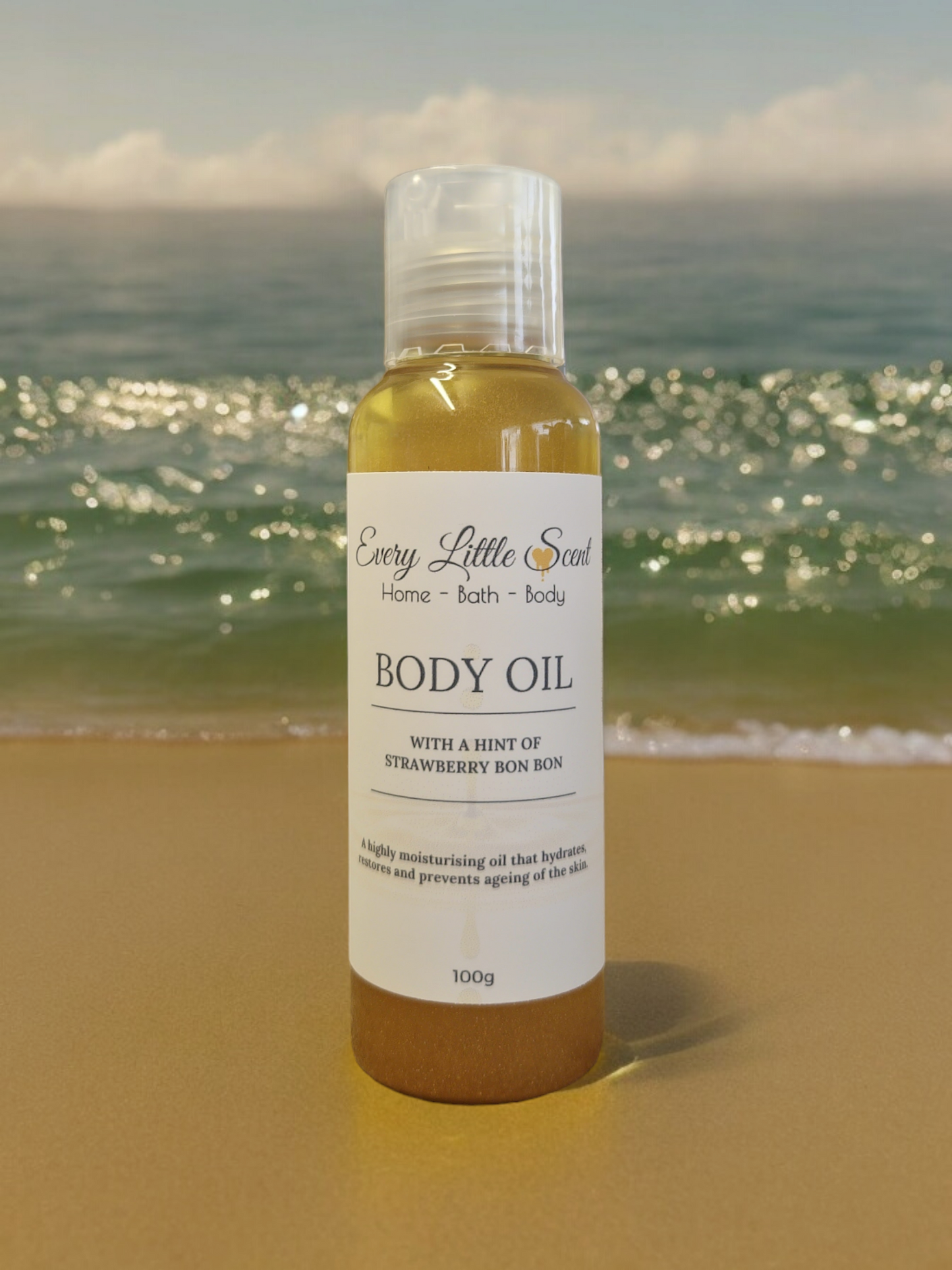 Body Oil with a hint of Strawberry BonBon