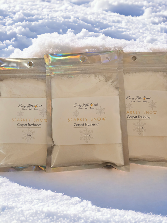 Three bags of white carpet freshener